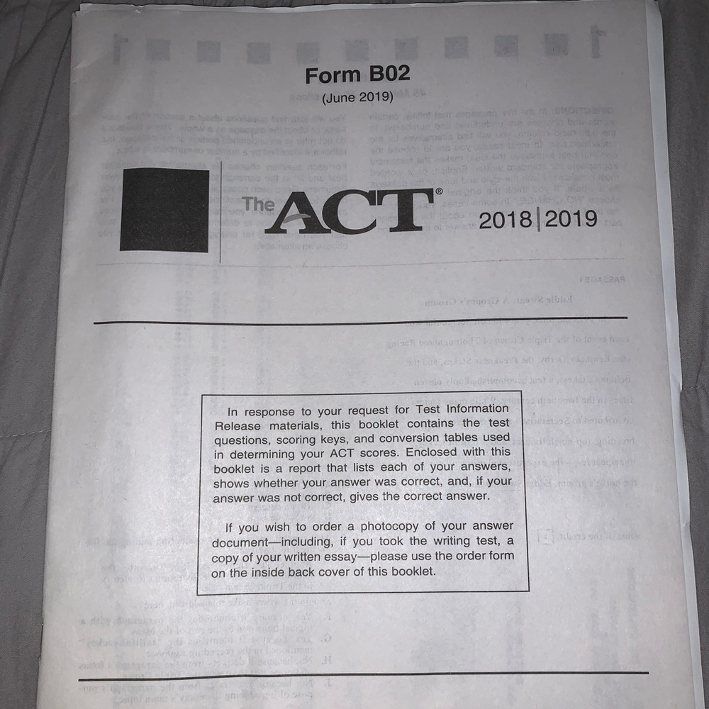 ACT test B02